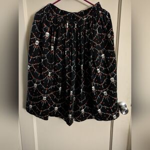 Small Pinup Girl Clothing Bella Skirt in Skull Lace